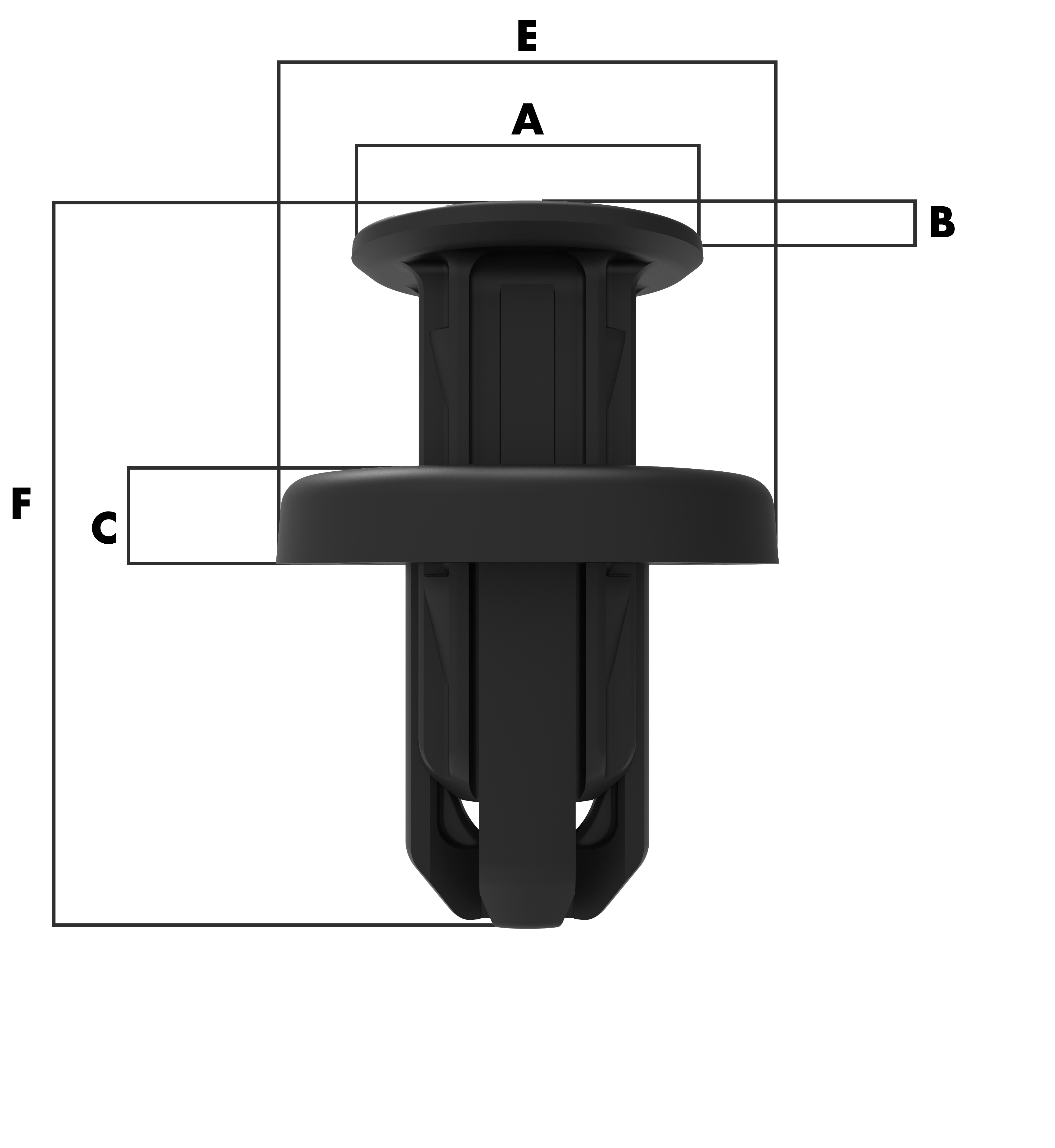 Rivet, Fastener, Push Pull, Dimensions, Diagram, Product